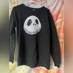 Disney Nightmare Before Christmas, Jack Skellington Sequin Sweatshirt